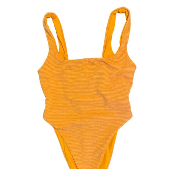 Mara Hoffman Idalia One Piece Swimsuit In Saffron - Picture 1 of 5